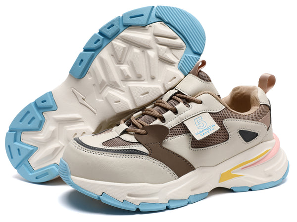 Women's Safety Shoes Steel Toe Work Sneakers Lightweight  Breathable Construction Shoes Non-Slip Industrial Boots