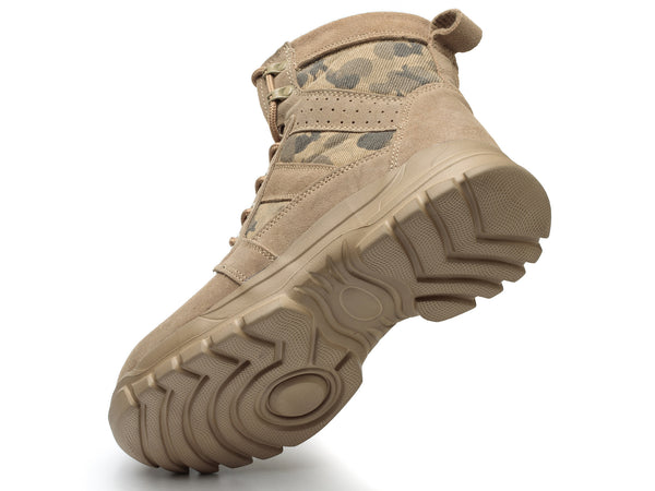 OwnShoe Steel Toe Work Boots for Men Women Leather Safety Shoes Camouflage Industrial Sneakers