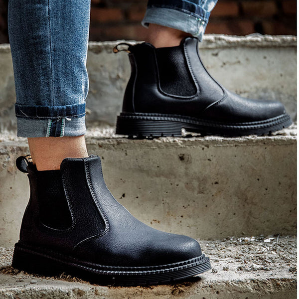 Steel Toe Work Boots for Men Women Leather Safety Shoes Construction Work Shoes Industrial Sneakers