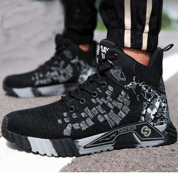 Steel Toe Safety Shoes for Men Women Breathable Work Boots Lightweight Industrial Sneakers Construction Work Shoes