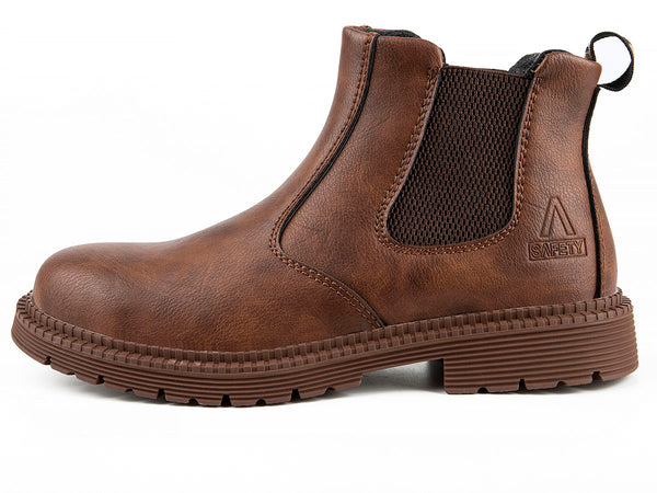 Steel Toe Work Boots for Men Women Leather Safety Shoes Construction Work Shoes Industrial Sneakers