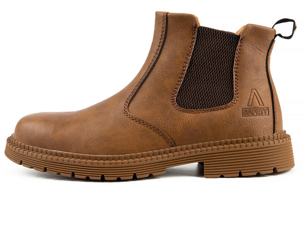 Steel Toe Work Boots for Men Women Leather Safety Shoes Construction Work Shoes Industrial Sneakers