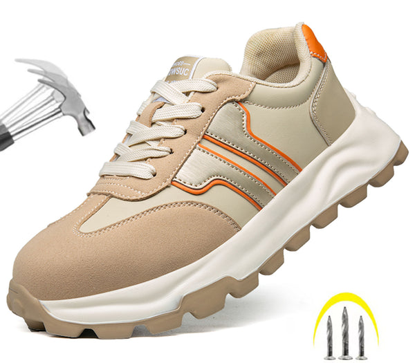 Women’s Steel Toe Safety Shoes Lightweight Work Sneakers Indestructible Anti-Piercing Industrial Boots