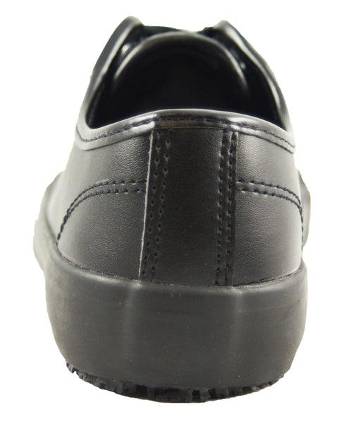 SRS Cheer Women's Slip and Oil Resistant Shoes Leather Black